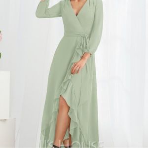 Formal Asymmetrical Chiffon Bridesmaid Dress